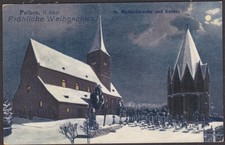 29327 Pulkau St. Michaelskirche und Karner Frohe Weihnachten 1912 na sprzedaż  Wysyłka do Poland