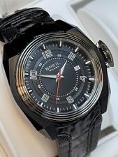 Breil Milano Quartz Herrenuhr Herren Uhr Metall Schwarz Leder OVP Datum comprar usado  Enviando para Brazil