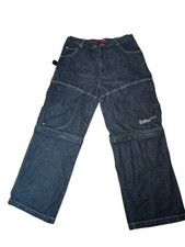 Calça jeans vintage APCO escura Y2K carga folgada conversível para shorts 36x31 comprar usado  Enviando para Brazil