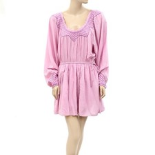 Mini vestido Free People Endless Summer Smocked manga longa bordado M 259443 comprar usado  Enviando para Brazil