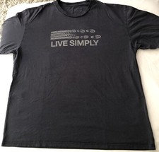 Usado, Camiseta rara PATAGONIA "Live Simply" Don't DRIVE/WALK algodão orgânico azul marinho GG comprar usado  Enviando para Brazil