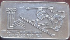 XIII Jogos Olímpicos de Inverno Lake Placid 1980 1 oz .999 barra de arte prata comprar usado  Enviando para Brazil