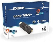 Receptor dongle Edision NANO T265+ terrestre e cabo HDMI, controle remoto comprar usado  Enviando para Brazil