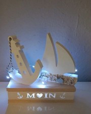Segelschiff anker holztablett gebraucht kaufen  Flonheim