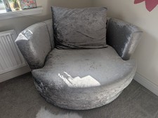 Silver crushed velvet for sale  JOHNSTONE