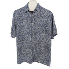 Camisa masculina vintage de seda 100% seda com botões tamanho XL paisley boho festival costeiro comprar usado Camisa masculina vintage de seda 100% seda com botões tamanho XL paisley boho festival costeiro comprar usado  Enviando para Brazil