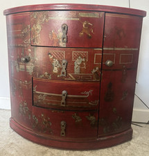 Red chinoiserie demilune for sale  Largo