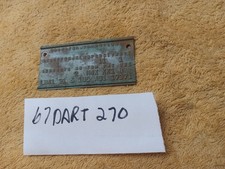 Mopar fender tag for sale  Canoga Park