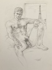 Dessin pastel. homme d'occasion  Royan