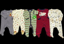 Lote de roupas de pijama para bebê menino 3 meses 3 a 6 meses Carter's algodão pés dormir, usado comprar usado  Enviando para Brazil