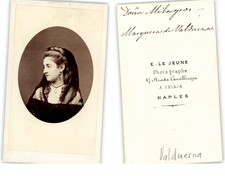 Le Jeune, Naples, Dona Milangros, marquise de Valduerna Vintage albumen print CD, usado comprar usado  Enviando para Brazil