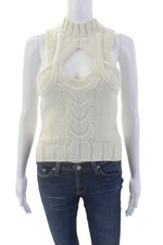 Usado, Colete suéter feminino For Love And Lemons gola redonda sem mangas branco tamanho XS comprar usado  Enviando para Brazil