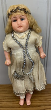 Muñeca Cabeza Hombro Cera Antigua 9" en Ropa Original segunda mano  Embacar hacia Mexico