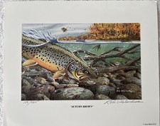Vintage trout print for sale  Austin