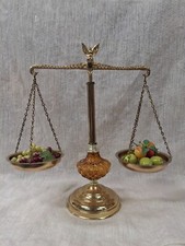 Vintage Bronze Sólido Balança de Equilíbrio de Vidro Justiça Baixo Águia Careca 16,5” de Altura comprar usado  Enviando para Brazil