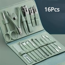 Kit de manicure e pedicure de viagem cortadores de unhas de metal verde com design de borboleta comprar usado  Enviando para Brazil