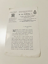 1920s w.m. power for sale  MANSFIELD