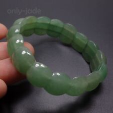 Pulseira de jade 7,5" feita à mão 100% natural verde esmeralda aventurina Z7058 comprar usado  Enviando para Brazil