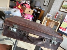 Vintage leather suitcase for sale  NUNEATON