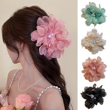 Blumen chiffon haarklammer gebraucht kaufen  Versand nach Germany