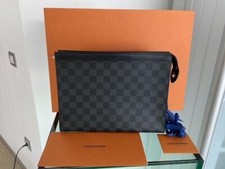 Oryginalne płótno grafitowe LOUIS VUITTON Damier, Pochette Voyage MM. Bagaż podróżny, używany na sprzedaż  Wysyłka do Poland