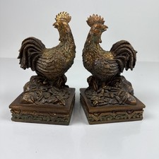 Vintage rooster bookends for sale  Newcastle
