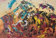 Peinture toile corrida d'occasion  Montpellier-