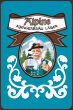 Cartas de baralho carta única antiga cervejaria alpina LAGER BEER arte publicitária ALPS MAN comprar usado  Enviando para Brazil
