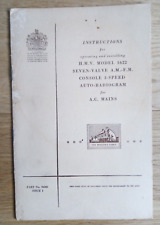 Vintage instructions operating for sale  YORK