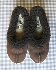 Chinelos UGG Rylan couro pele de carneiro forrado mocassins s/n 1980 marrom chocolate comprar usado  Enviando para Brazil