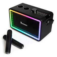 Altavoz Máquina Karaoke Bluetooth Premium Neon, Micrófonos Inalámbricos REFURB segunda mano  Embacar hacia Mexico