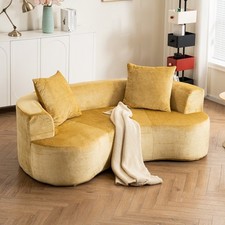 95% NEW Modern Chenille Deep Seat 3 Seater Sofa Couch for Living Room Apartment for sale  USA