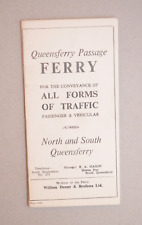 Horario de tarjetas de bolsillo Ferry Queensferry Passage Denny & Bros. mayo 1960 segunda mano  Embacar hacia Argentina