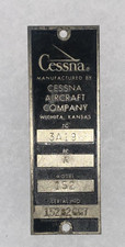 Placa de dados original Cessna 152, número de série 15282667 comprar usado  Enviando para Brazil