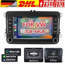NOWE Do Golfa 5 6 Plus Touran Caddy Radio samochodowe Android 14 64GB Carplay GPS NAVI, używany na sprzedaż  Wysyłka do Poland