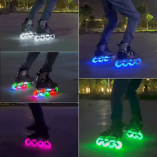 Pacote com 8 rodas de skate em linha iluminadas com rolamentos e chaves 62/64/68/70/72/76/80mm, usado comprar usado  Enviando para Brazil