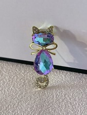 Crystal cat brooch for sale  SUTTON COLDFIELD