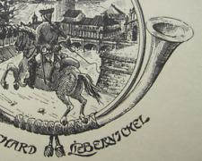 POSTHORN Exlibris Ex Libris bookplate UNSIGNIERT old post transport art RAR !!! comprar usado  Enviando para Brazil