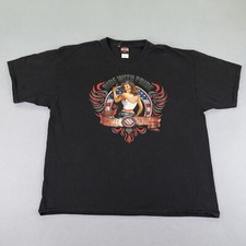 Camisa masculina Harley Davidson 3XL preta motocicletas motociclista bandeira americana EUA comprar usado  Enviando para Brazil