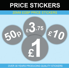 Silver price stickers for sale  BEDFORD