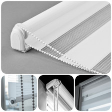 Day and Night Roller Blind Vision Blind Zebra Window Blind Double Blind - White na sprzedaż  PL