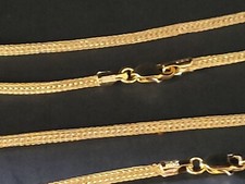Colar de corrente oco de ouro amarelo 14K 2,0 mm malha (cobra) 18", 20", 22", 24" comprar usado  Enviando para Brazil