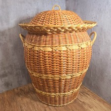 Vintage lined wicker for sale  ROYSTON