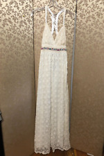 Vestido maxi Meghan Los Angeles novo com etiquetas marfim renda frisada chuveiro nupcial tamanho 6 comprar usado  Enviando para Brazil