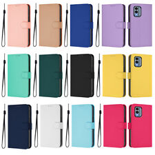 Handy Hülle Cover für Nokia C12 C32 G42 G400 Einfarbig PU Leder Brieftasche Etui comprar usado  Enviando para Brazil