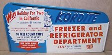 KORDITE FREEZER & REFRIGERADOR Dept Old Sign Win Holiday AMERICAN AIRLINES LIFE comprar usado  Enviando para Brazil