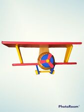 Prateleira de parede decorativa de madeira para avião 18” de comprimento quarto infantil colorido - 2 níveis comprar usado  Enviando para Brazil