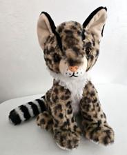 Petting Zoo Ocelot Gato Selvagem Bicho de Pelúcia Marrom Manchas Listra Cauda Reciclar comprar usado  Enviando para Brazil