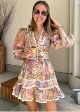 Mini vestido Zimmermann Cira Lantern tamanho 1 / AU 10 / EUA 6 comprar usado  Enviando para Brazil