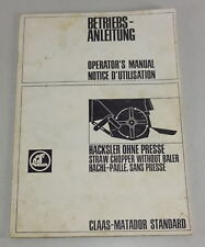 Betriebsanleitung claas matado gebraucht kaufen  Jever